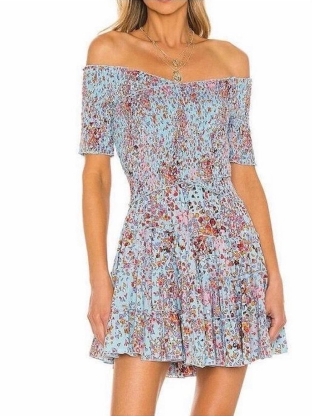 Poupette St Barth Solidad Mini Dress in Sky Blue Murrina Size Women’s M